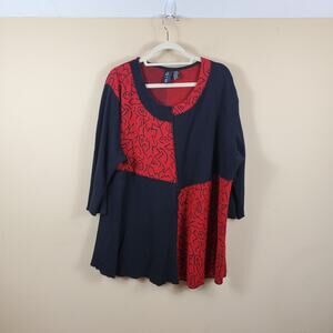 M.I.B. Patchwork Sweater Tunic Women's Size 3X